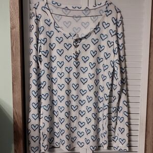 Unbranded Silky feel long sleeve Henley top NWOT